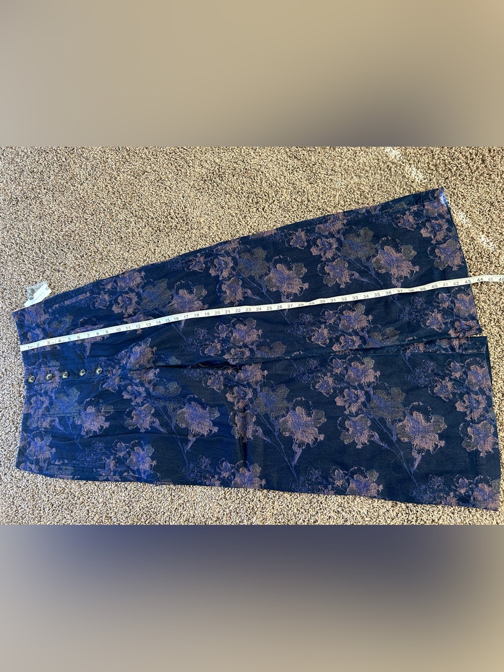 NWT Anthropologie Pilcro Ultra High Rise Wide Leg Jean Pants Shimmer Floral 30 - Picture 14 of 16